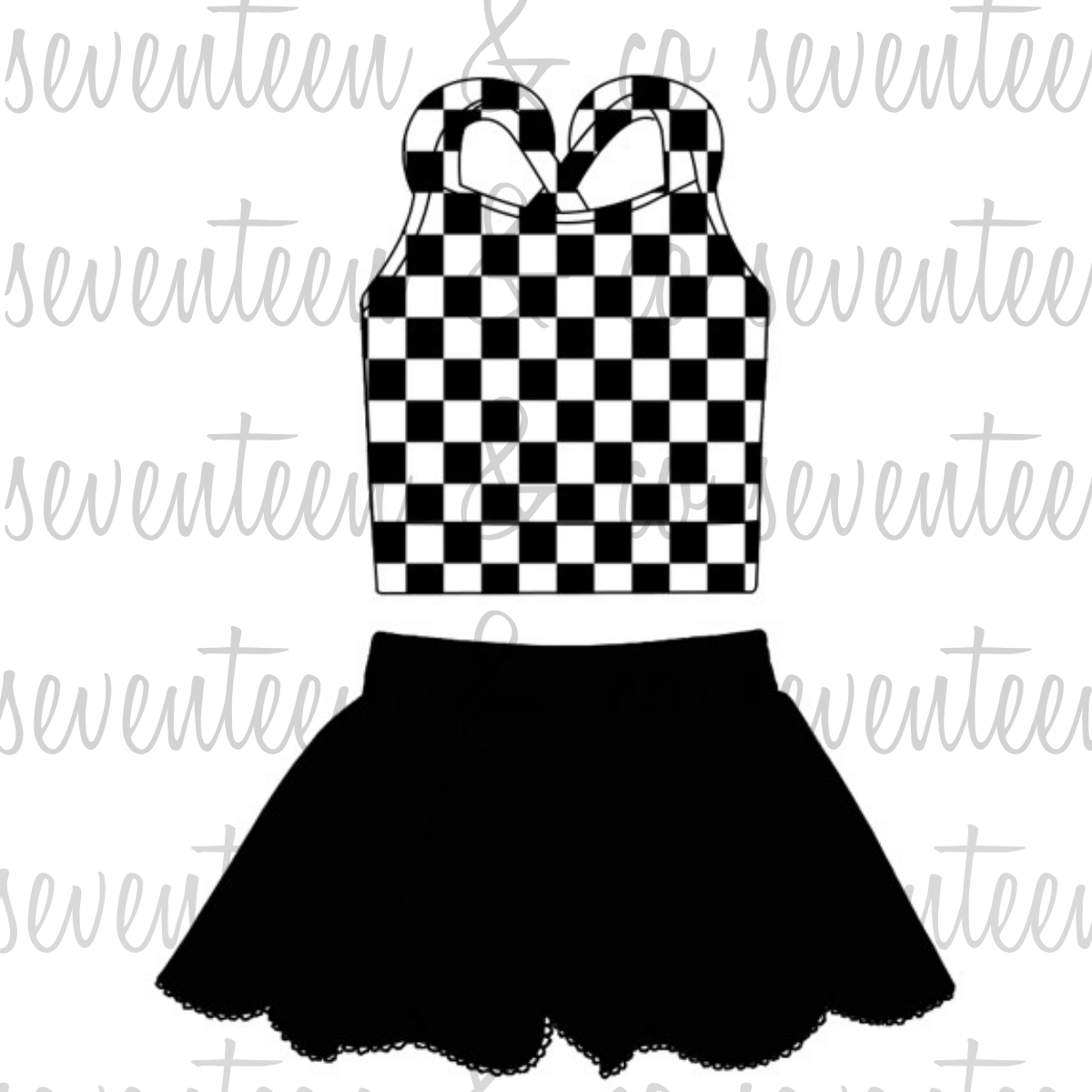 Checkered Top/Skirt (Kids)